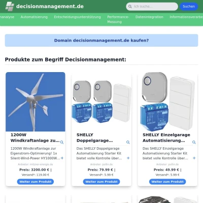 Screenshot decisionmanagement.de