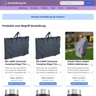 Screenshot deckelkrug.de
