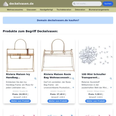 Screenshot deckelvasen.de
