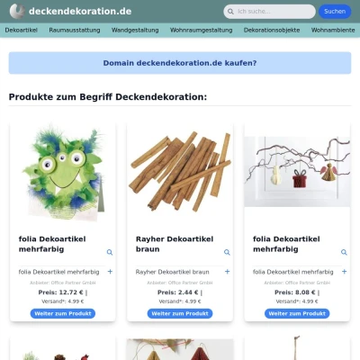 Screenshot deckendekoration.de