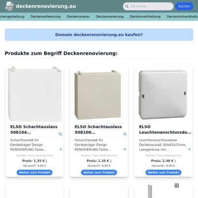 Screenshot deckenrenovierung.eu