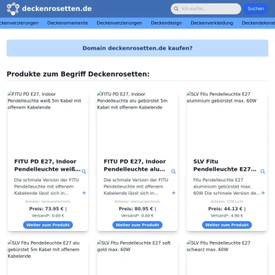 Screenshot deckenrosetten.de