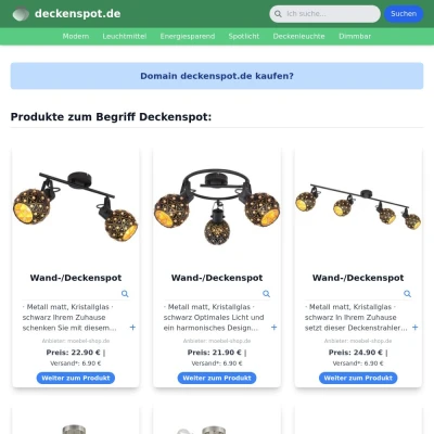 Screenshot deckenspot.de