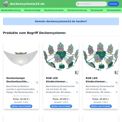 Screenshot deckensysteme24.de