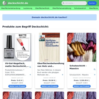 Screenshot deckschicht.de
