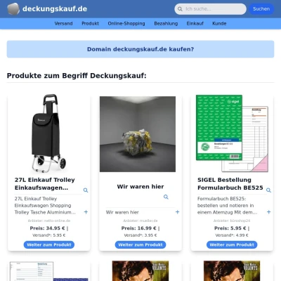 Screenshot deckungskauf.de