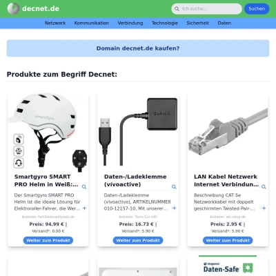 Screenshot decnet.de