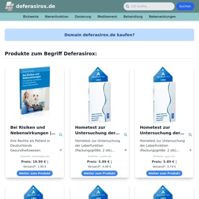 Screenshot deferasirox.de
