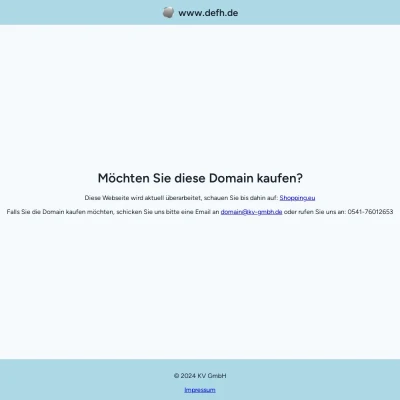 Screenshot defh.de