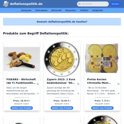 Screenshot deflationspolitik.de