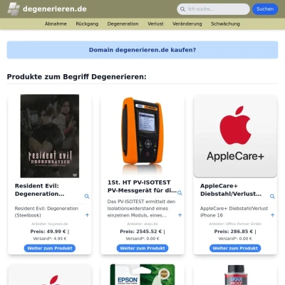 Screenshot degenerieren.de