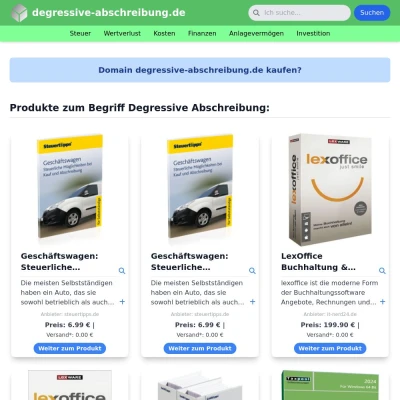 Screenshot degressive-abschreibung.de