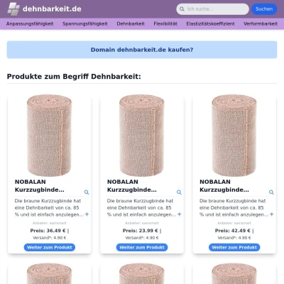 Screenshot dehnbarkeit.de