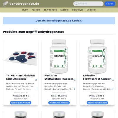 Screenshot dehydrogenase.de