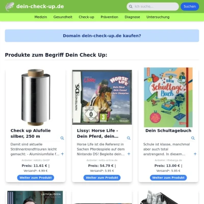 Screenshot dein-check-up.de