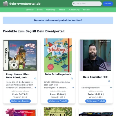 Screenshot dein-eventportal.de