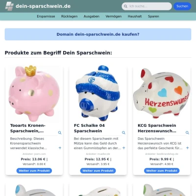 Screenshot dein-sparschwein.de