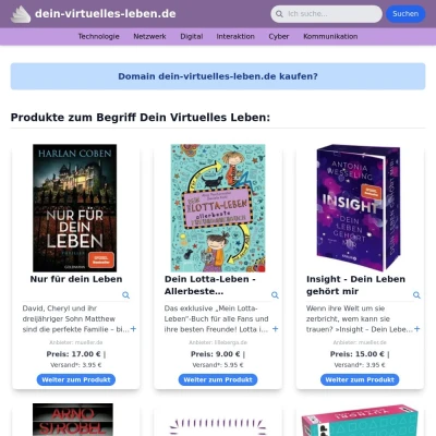 Screenshot dein-virtuelles-leben.de