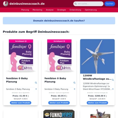 Screenshot deinbusinesscoach.de