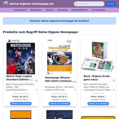 Screenshot deine-eigene-homepage.de