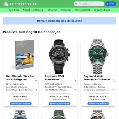 Screenshot deinnebenjob.de
