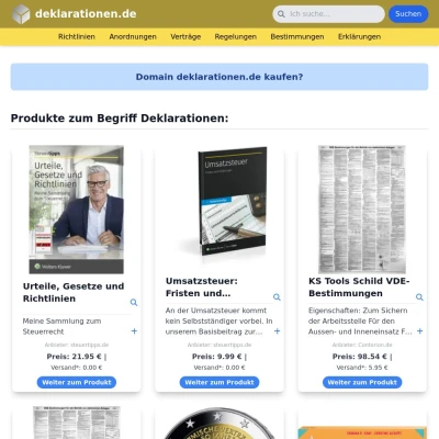 Screenshot deklarationen.de