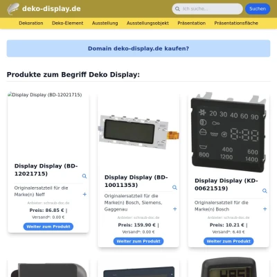 Screenshot deko-display.de