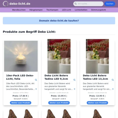 Screenshot deko-licht.de