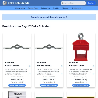 Screenshot deko-schilder.de