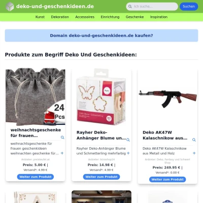 Screenshot deko-und-geschenkideen.de