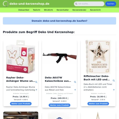 Screenshot deko-und-kerzenshop.de