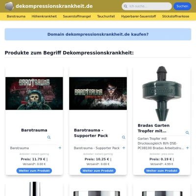 Screenshot dekompressionskrankheit.de