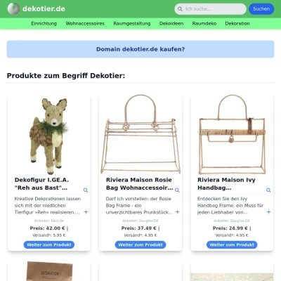 Screenshot dekotier.de