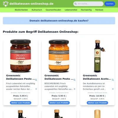 Screenshot delikatessen-onlineshop.de