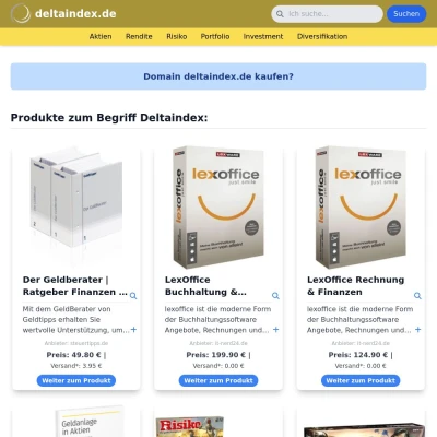 Screenshot deltaindex.de