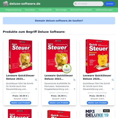 Screenshot deluxe-software.de