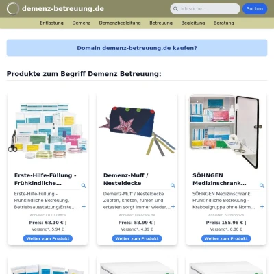 Screenshot demenz-betreuung.de