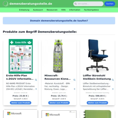 Screenshot demenzberatungsstelle.de