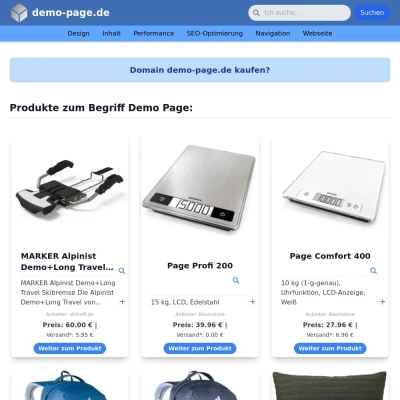 Screenshot demo-page.de