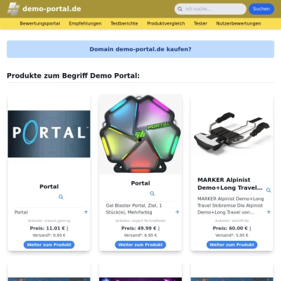 Screenshot demo-portal.de