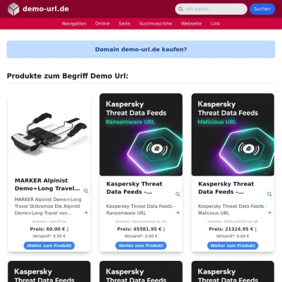 Screenshot demo-url.de