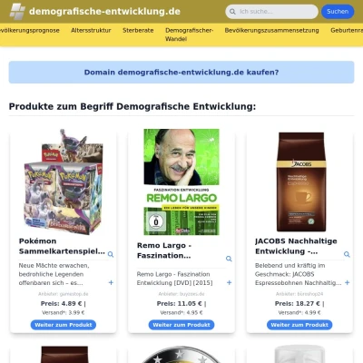 Screenshot demografische-entwicklung.de