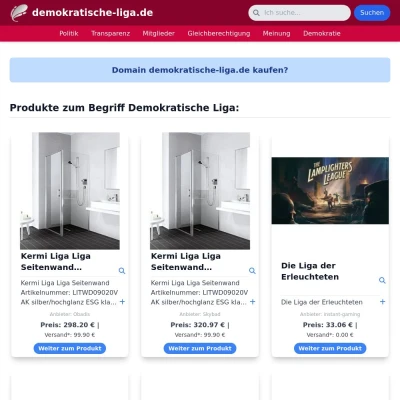 Screenshot demokratische-liga.de