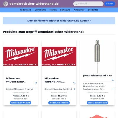 Screenshot demokratischer-widerstand.de