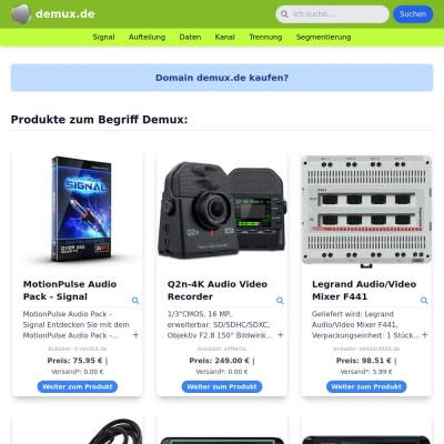 Screenshot demux.de