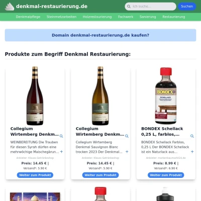 Screenshot denkmal-restaurierung.de