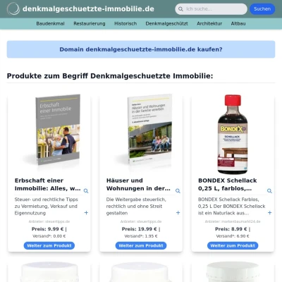 Screenshot denkmalgeschuetzte-immobilie.de