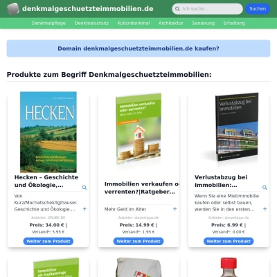 Screenshot denkmalgeschuetzteimmobilien.de