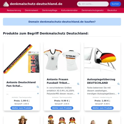 Screenshot denkmalschutz-deutschland.de