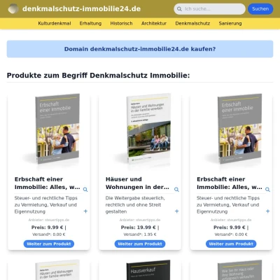 Screenshot denkmalschutz-immobilie24.de